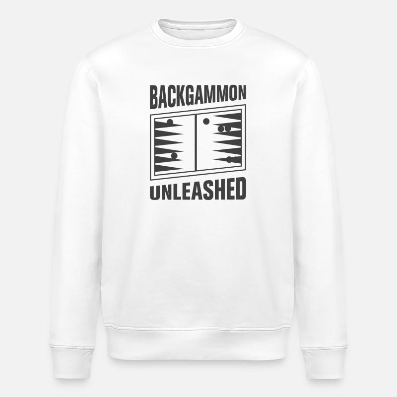 Backgammon Spiel - Stanley/Stella Unisex Bio-Sweatshirt ROLLER - Weiß