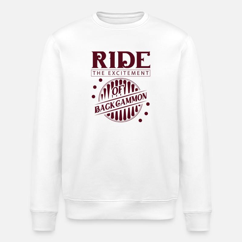 Backgammon Spiel - Stanley/Stella Unisex Bio-Sweatshirt ROLLER - Weiß