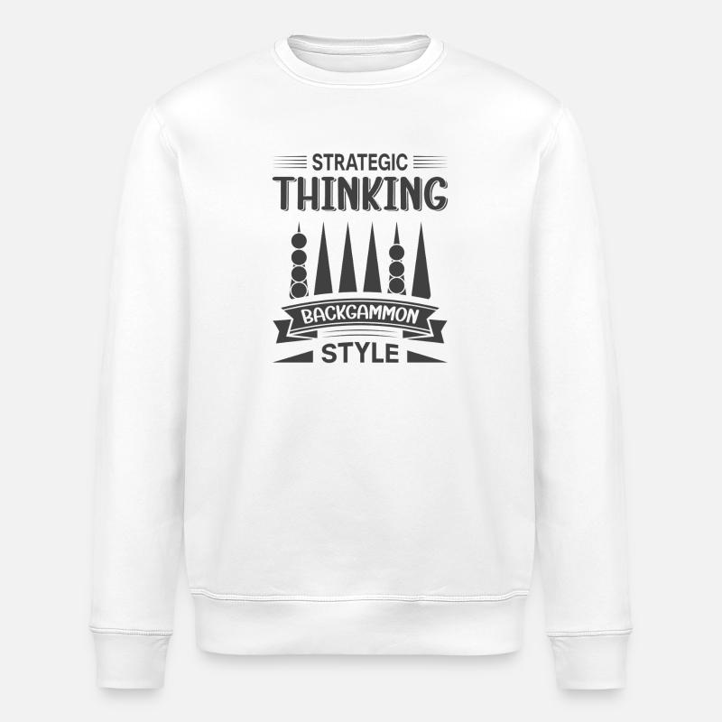 Backgammon Spiel - Stanley/Stella Unisex Bio-Sweatshirt ROLLER - Weiß