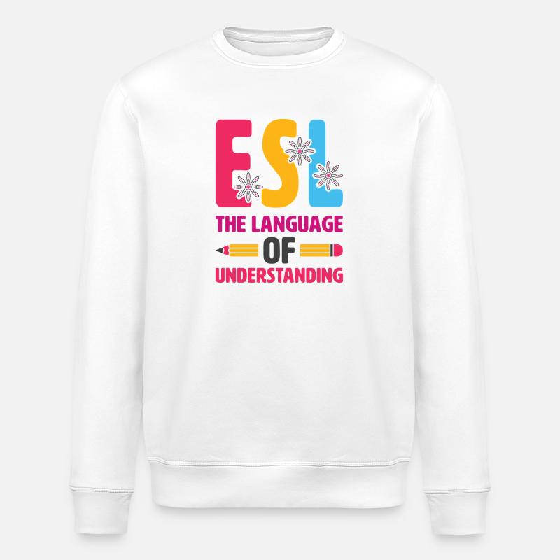 ESL-Lehrer ESL Unterricht - Stanley/Stella Unisex Bio-Sweatshirt ROLLER - Weiß