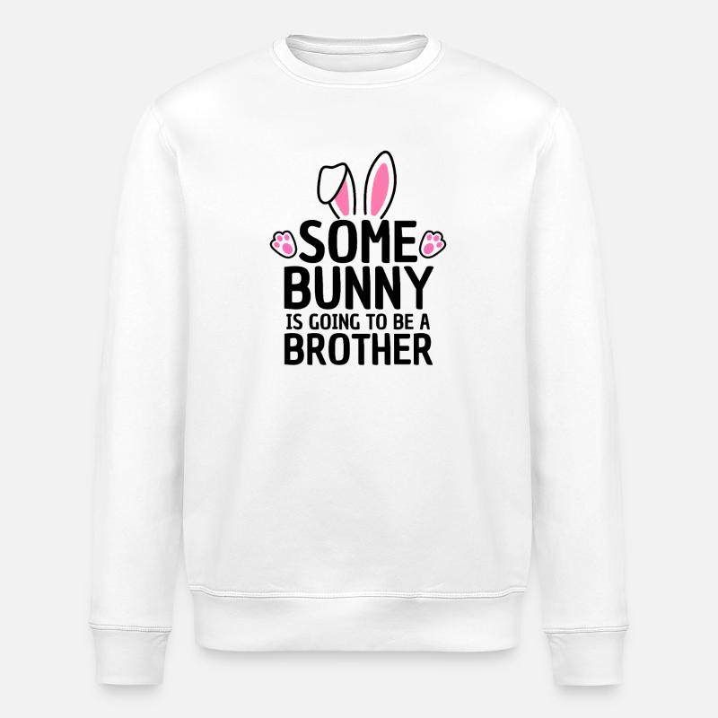 Funny Easter Sibling Design - Stanley/Stella ROLLER Unisex Organic Sweatshirt - white