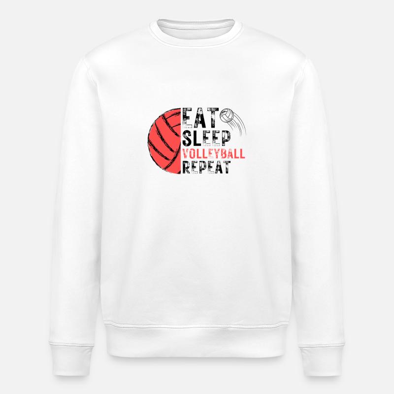 Drôle de volley-ball dire design - Sweat bio ROLLER Stanley/Stella Unisexe - blanc
