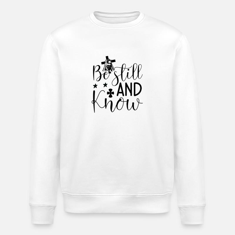 Restez tranquille et sachez - Sweat bio ROLLER Stanley/Stella Unisexe - blanc