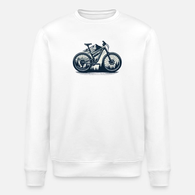 Cyclisme, aventure, VTT, nature - Sweat bio ROLLER Stanley/Stella Unisexe - blanc