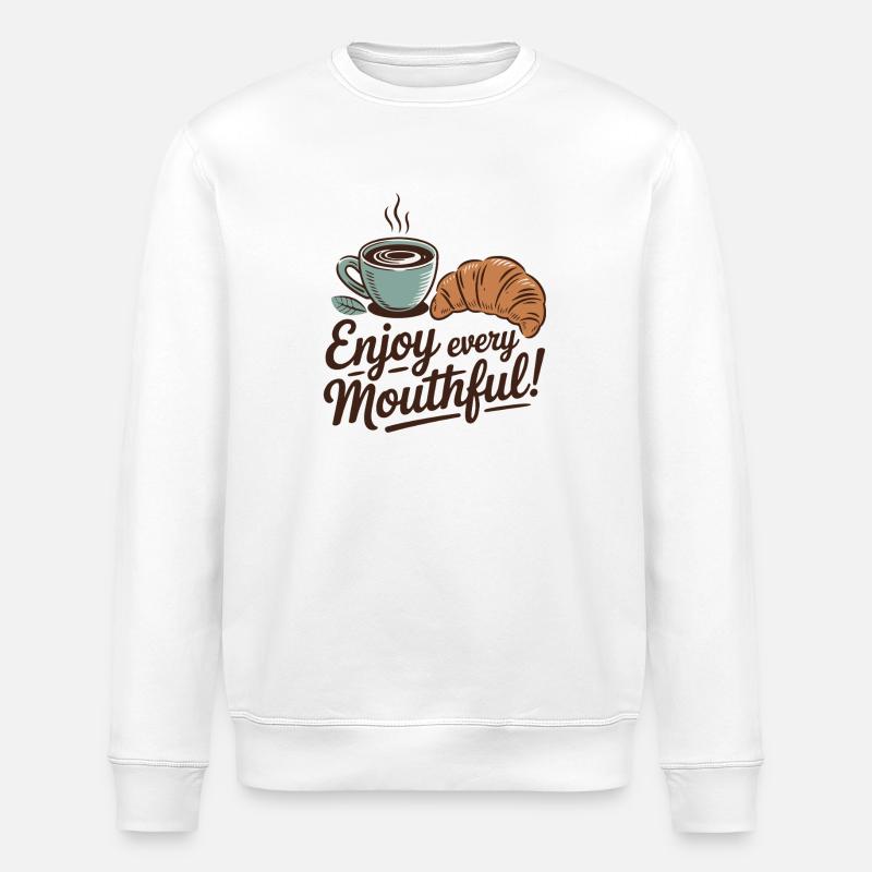A BAKERY AND COFFEE - Stanley/Stella ROLLER Unisex Organic Sweatshirt - white