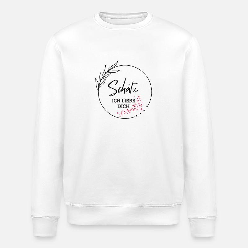 Ich liebe Dich - Stanley/Stella Unisex Bio-Sweatshirt ROLLER - Weiß