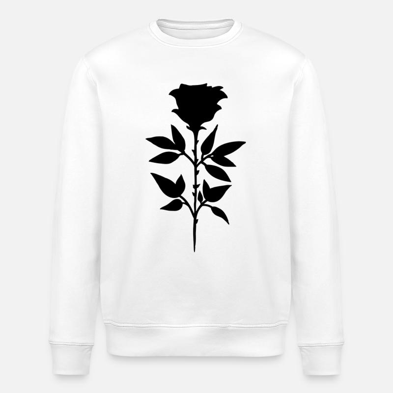 Rose noire - Sweat bio ROLLER Stanley/Stella Unisexe - blanc
