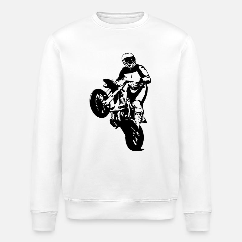 Supermoto - Supermotard - Sweat bio ROLLER Stanley/Stella Unisexe - blanc