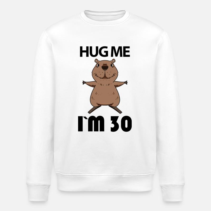 30 ans - 30 ans - Hug - Sweat bio ROLLER Stanley/Stella Unisexe - blanc