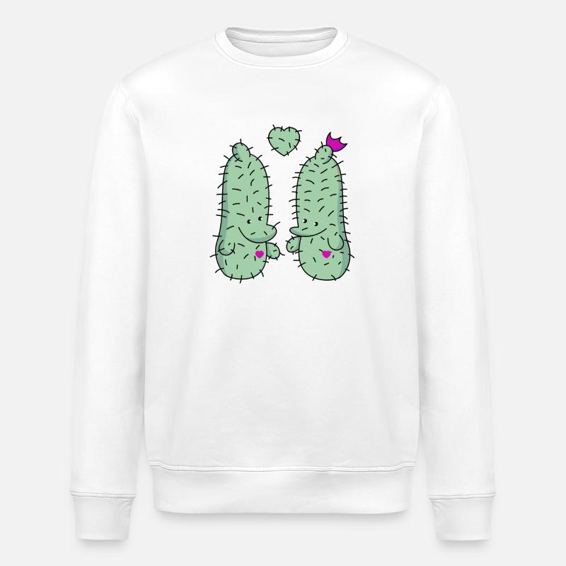 Kaktusliebe - Stanley/Stella Unisex Bio-Sweatshirt ROLLER - Weiß