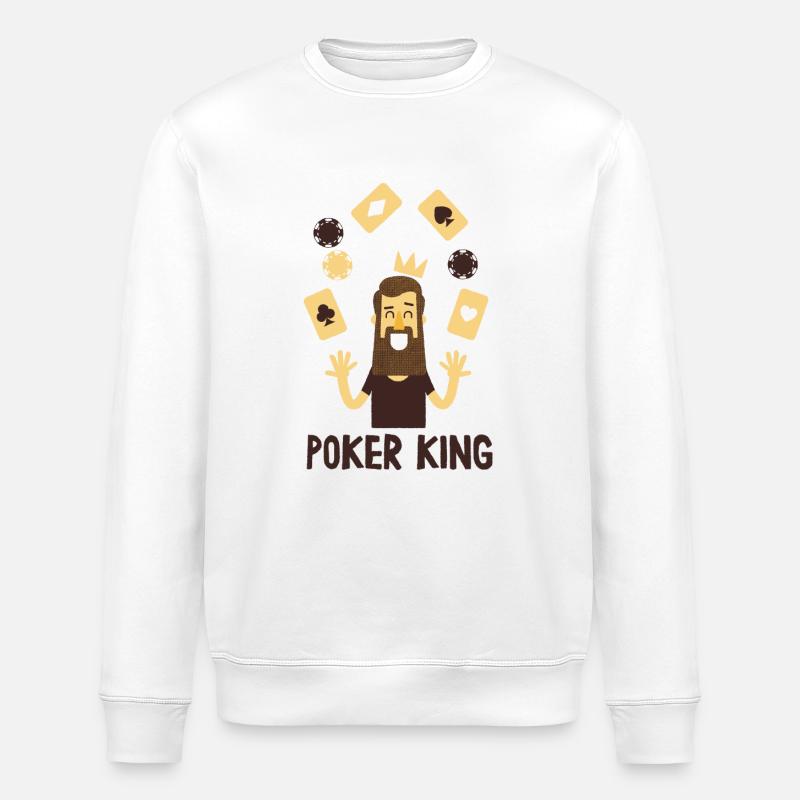 Poker-König - Stanley/Stella Unisex Bio-Sweatshirt ROLLER - Weiß