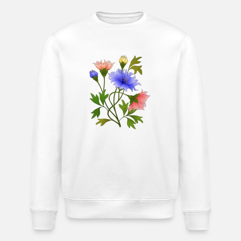 Blumen - Stanley/Stella Unisex Bio-Sweatshirt ROLLER - Weiß