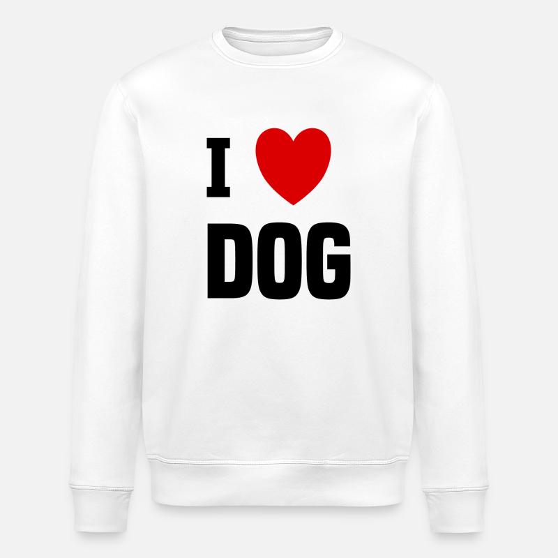 Ich liebe Hund - Stanley/Stella Unisex Bio-Sweatshirt ROLLER - Weiß