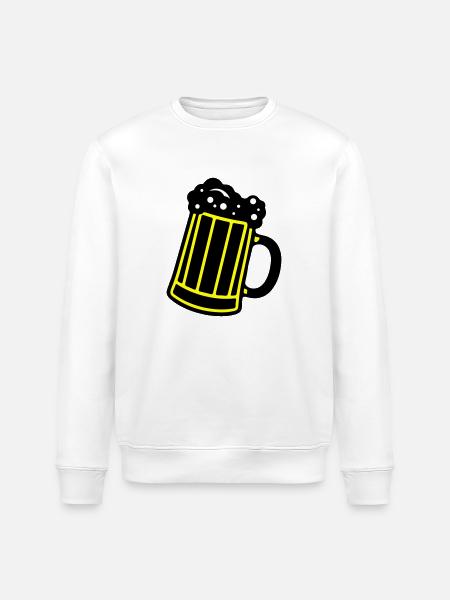 Beer Mug Beer Symbol Cheers - Stanley/Stella ROLLER Unisex Organic Sweatshirt - white
