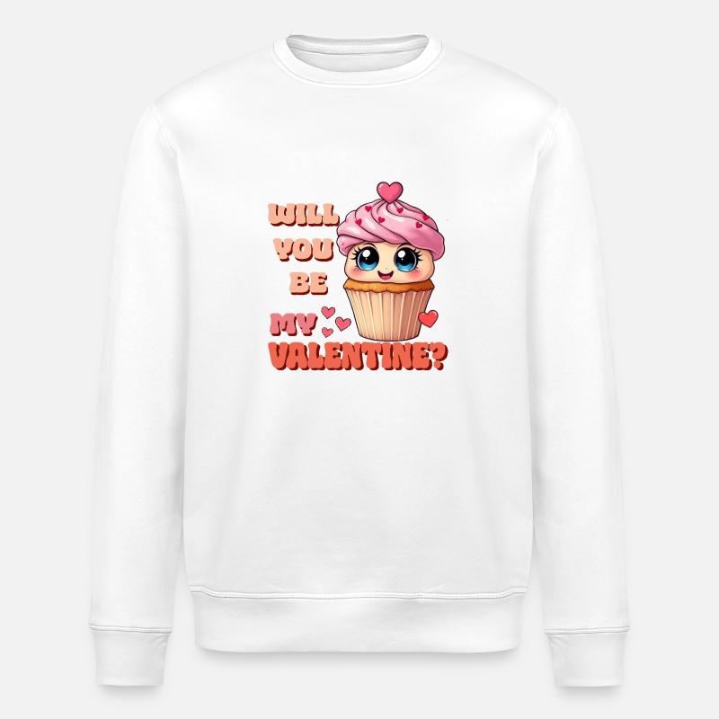 Cupcake - Serez-vous mon Valentin - Sweat bio ROLLER Stanley/Stella Unisexe - blanc