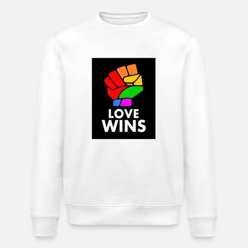 Love wins - Stanley/Stella Unisex Bio-Sweatshirt ROLLER - Weiß