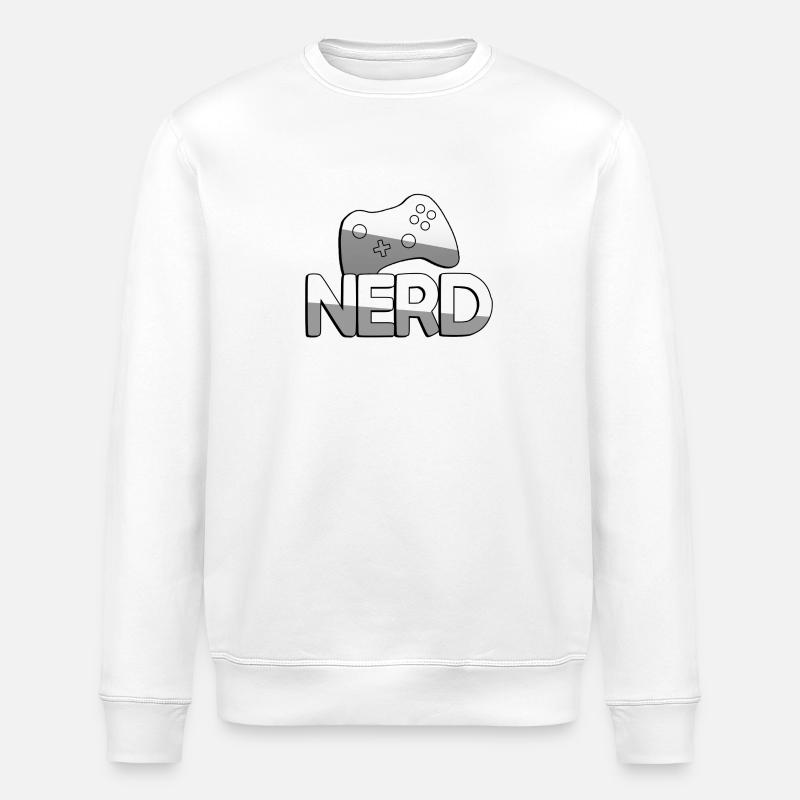 NERD + Controller - Gaming - Stanley/Stella ROLLER Unisex Organic Sweatshirt - white