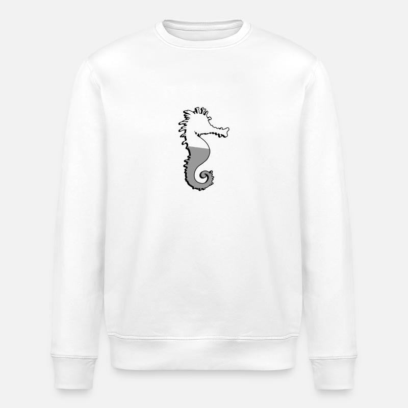 Hippocampe - Illustration - Sweat bio ROLLER Stanley/Stella Unisexe - blanc