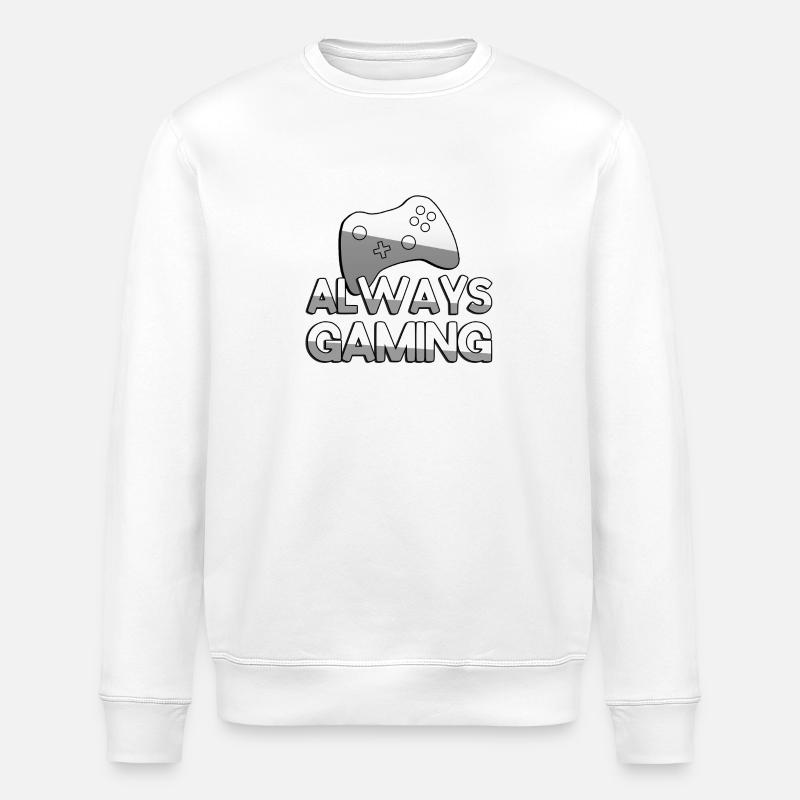 ALWAYS GAMING + Controller - Gaming - Stanley/Stella Unisex Bio-Sweatshirt ROLLER - Weiß