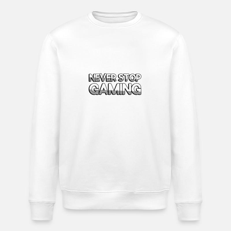 N’ARRÊTEZ JAMAIS DE JOUER - Jeux - Sweat bio ROLLER Stanley/Stella Unisexe - blanc