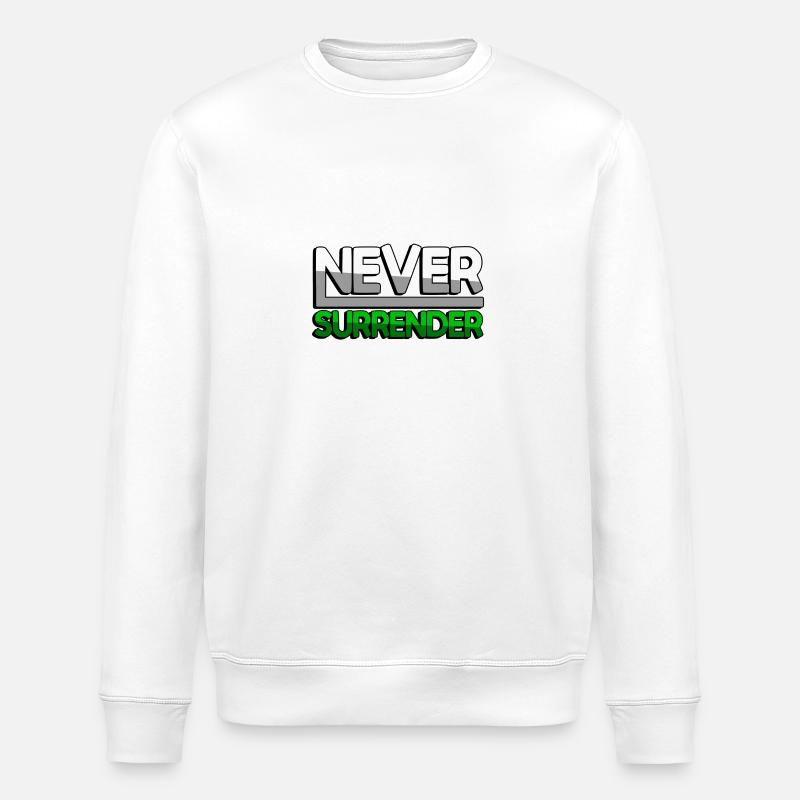 NEVER SURRENDER (Vert) - Jeux - Sweat bio ROLLER Stanley/Stella Unisexe - blanc