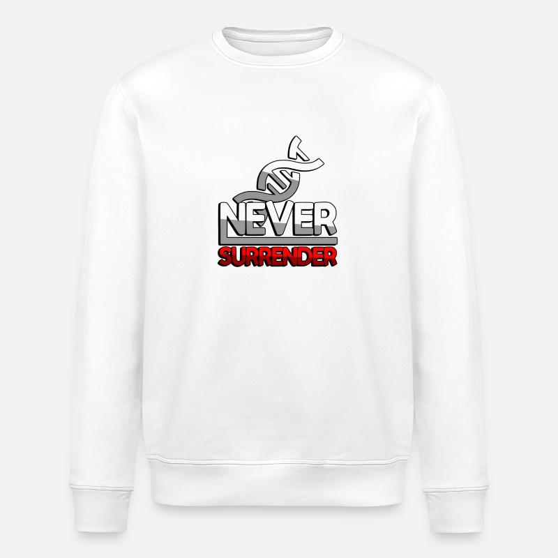NEVER SURRENDER (Rouge) + ADN - Jeux - Sweat bio ROLLER Stanley/Stella Unisexe - blanc
