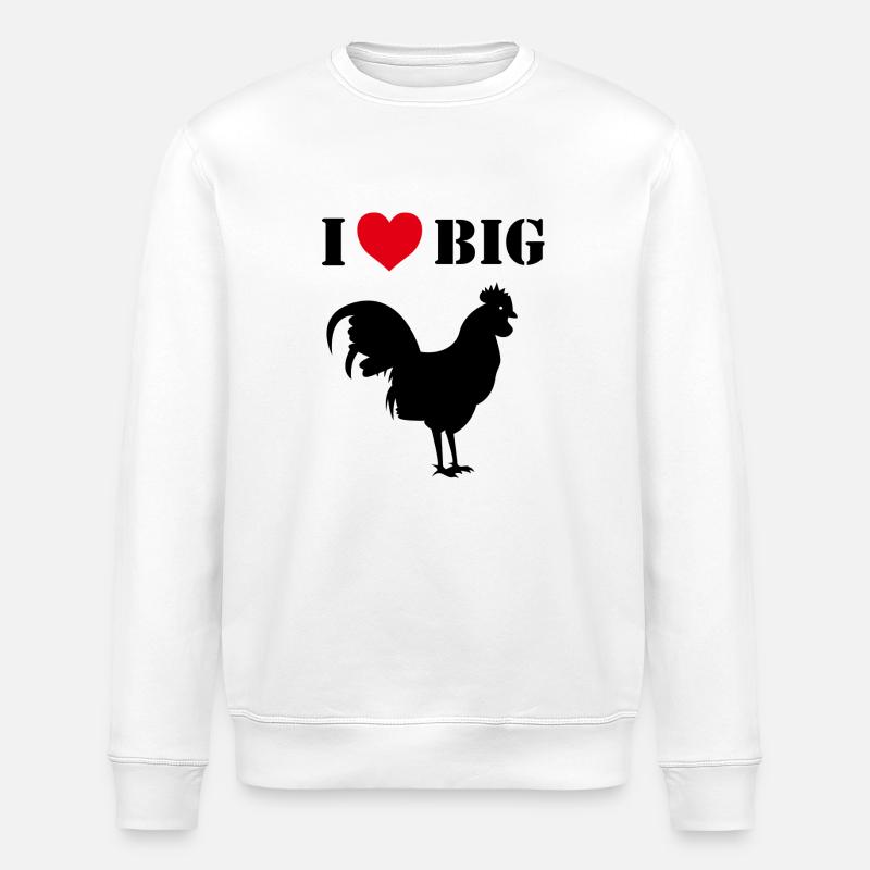 I Love big Cocks - Stanley/Stella Unisex Bio-Sweatshirt ROLLER - Weiß