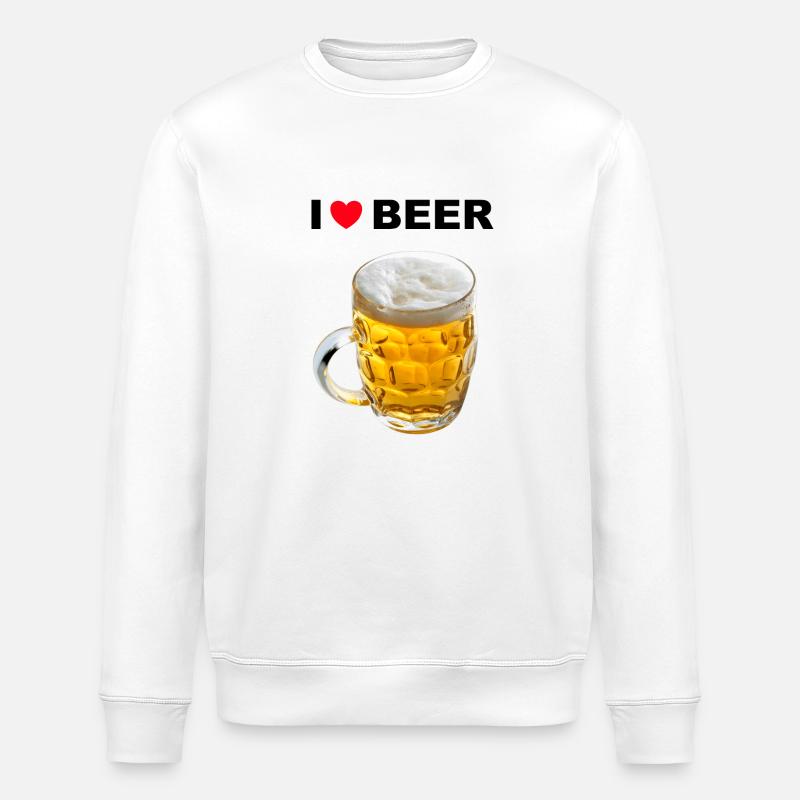 I Love Beer - Sweat bio ROLLER Stanley/Stella Unisexe - blanc