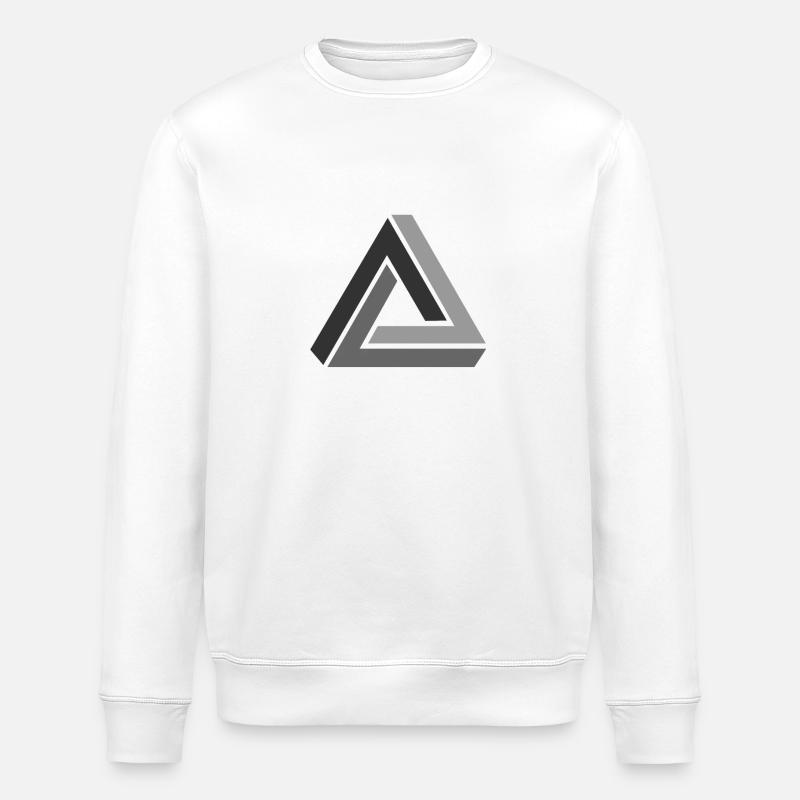 optische Täuschung - Stanley/Stella Unisex Bio-Sweatshirt ROLLER - Weiß