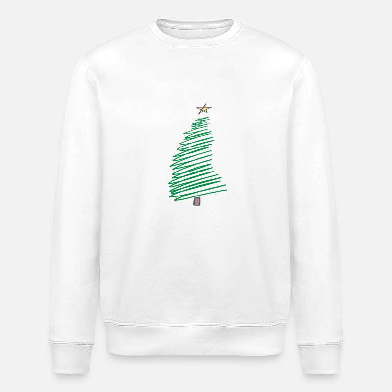 Weihnachtsbaum - Stanley/Stella Unisex Bio-Sweatshirt ROLLER - Weiß