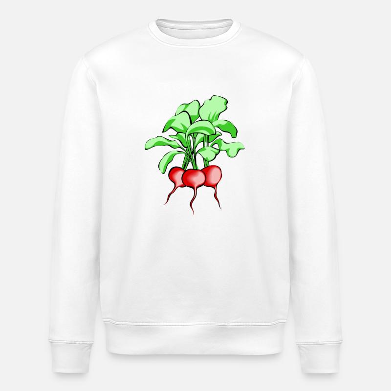 Des radis. Idée de cadeau - Sweat bio ROLLER Stanley/Stella Unisexe - blanc