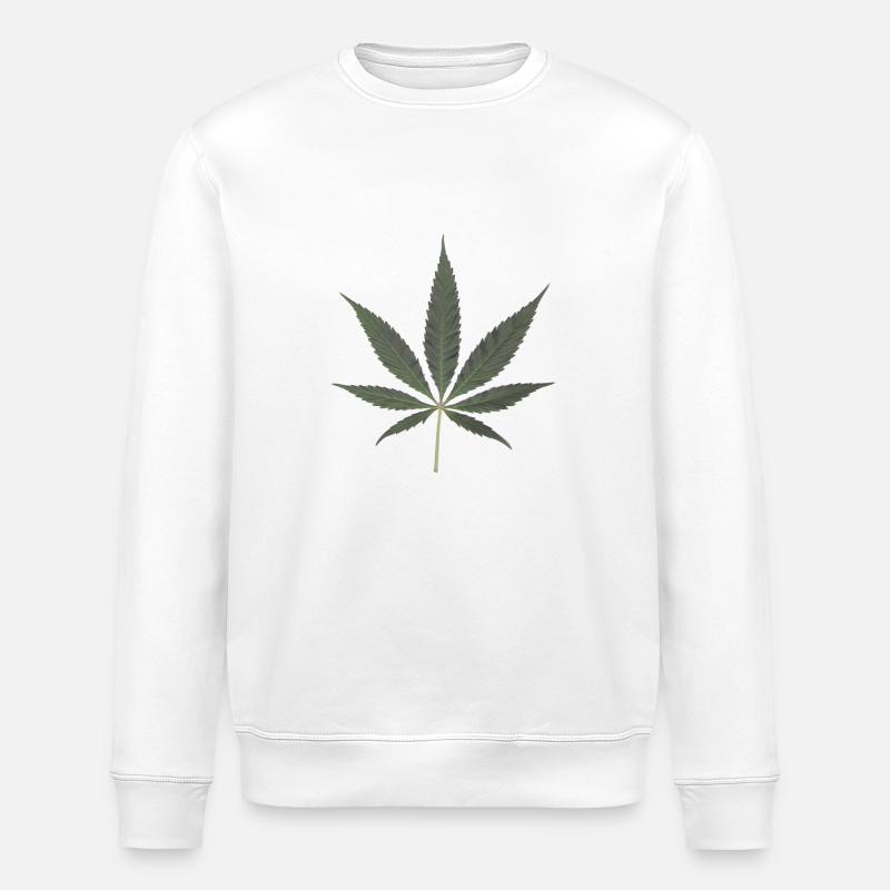 cannabis Mariuhana - Stanley/Stella Unisex Bio-Sweatshirt ROLLER - Weiß