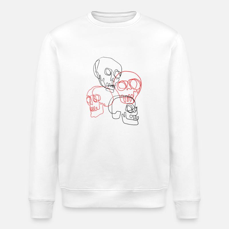 crânes - Sweat bio ROLLER Stanley/Stella Unisexe - blanc