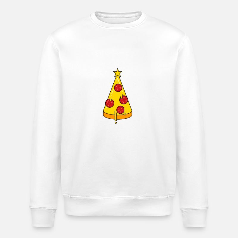 Pizza Christmas Tree - Stanley/Stella Unisex Bio-Sweatshirt ROLLER - Weiß