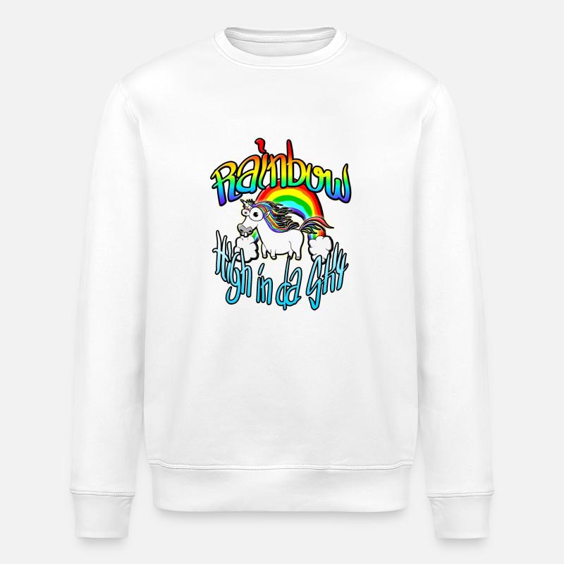 Rainbow High in da sky - Stanley/Stella Unisex Bio-Sweatshirt ROLLER - Weiß