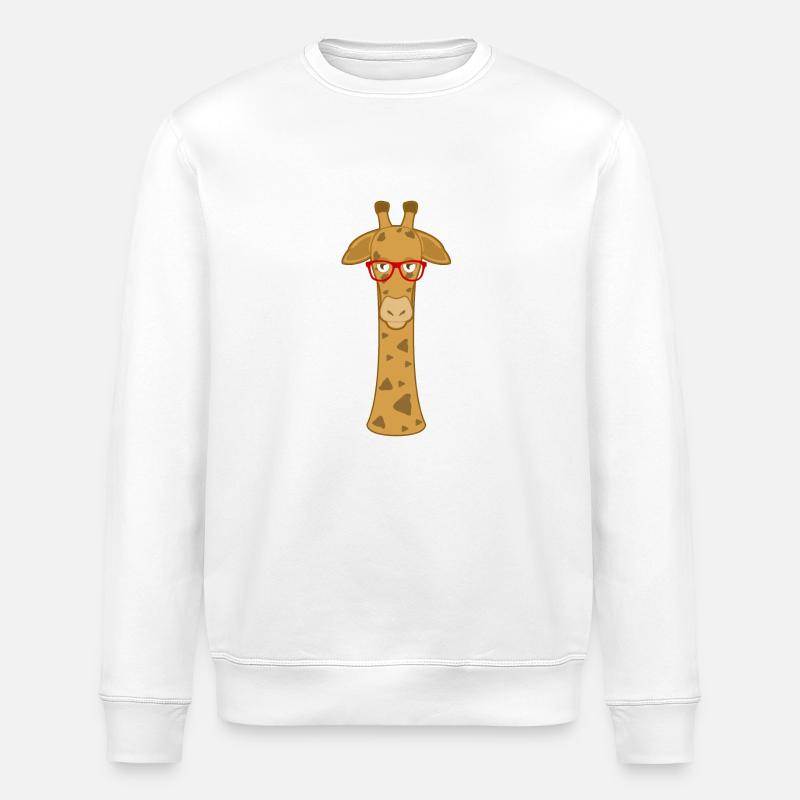 Giraffe graphics - Stanley/Stella ROLLER Unisex Organic Sweatshirt - white