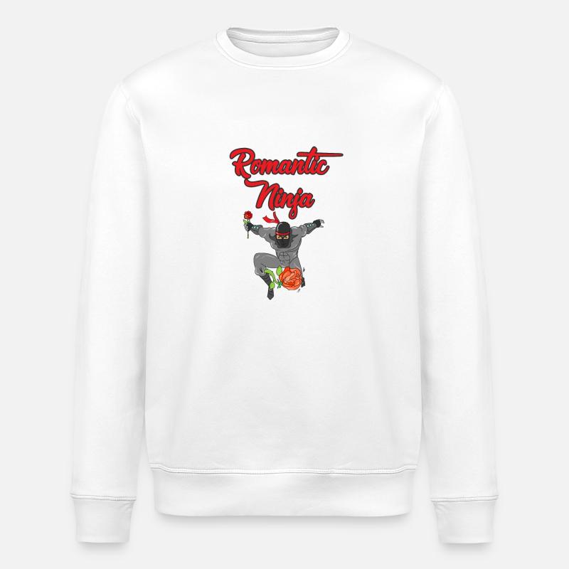 Romantic Ninja - Sweat bio ROLLER Stanley/Stella Unisexe - blanc