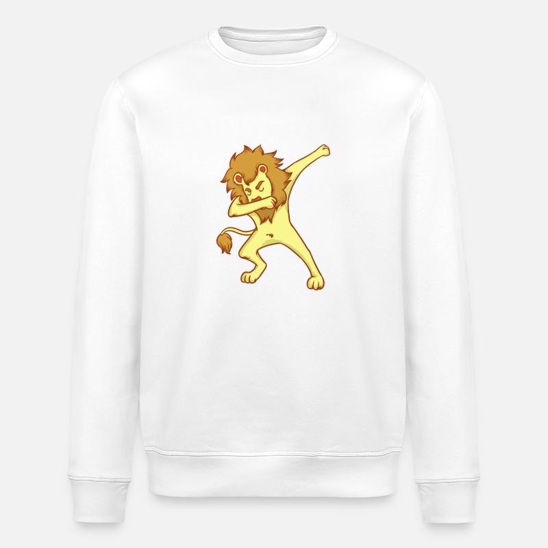 DAB Löwe - tanzen - Geschenk - Stanley/Stella Unisex Bio-Sweatshirt ROLLER - Weiß