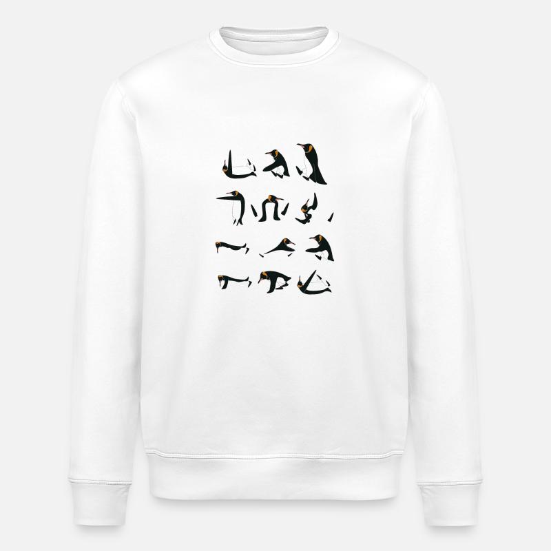 Penguins doing Yoga - Sweat bio ROLLER Stanley/Stella Unisexe - blanc