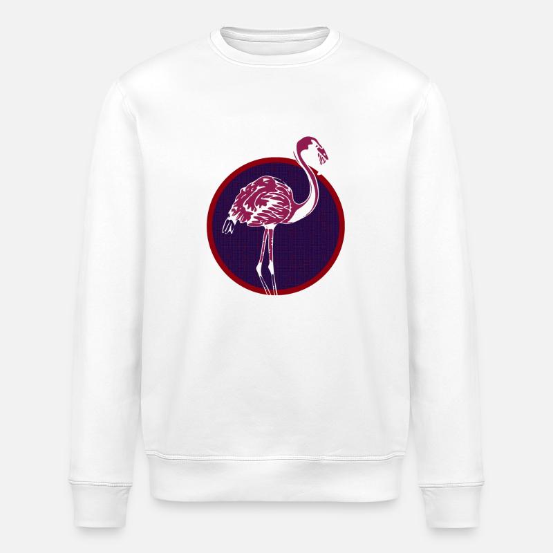 Flamant rouge - Sweat bio ROLLER Stanley/Stella Unisexe - blanc