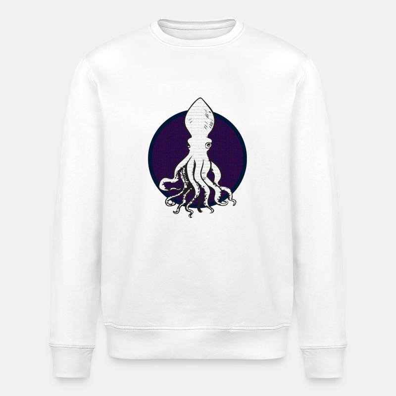 Poulpe blanc - Sweat bio ROLLER Stanley/Stella Unisexe - blanc