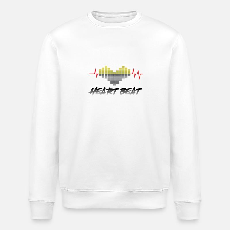 COEUR BEAT - palpitations - Sweat bio ROLLER Stanley/Stella Unisexe - blanc