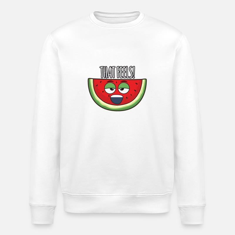 Friendly watermelon - Stanley/Stella ROLLER Unisex Organic Sweatshirt - white