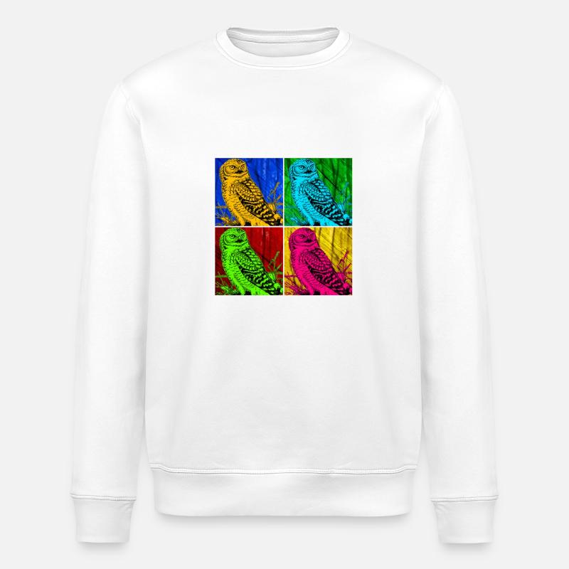 hibou - Sweat bio ROLLER Stanley/Stella Unisexe - blanc