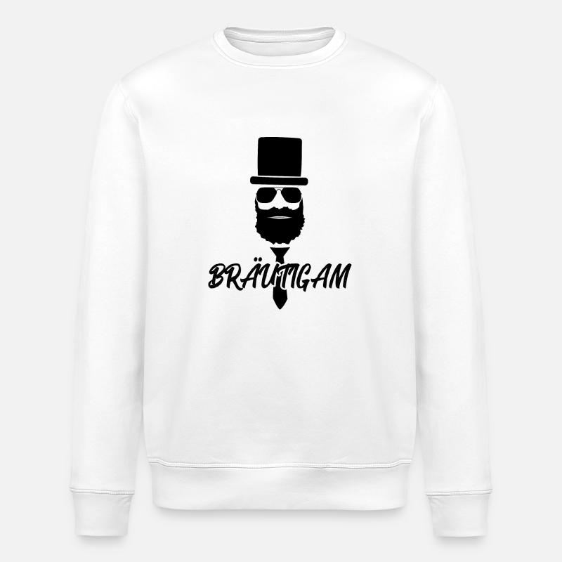 Bräutigam JGA Shirt - Stanley/Stella Unisex Bio-Sweatshirt ROLLER - Weiß
