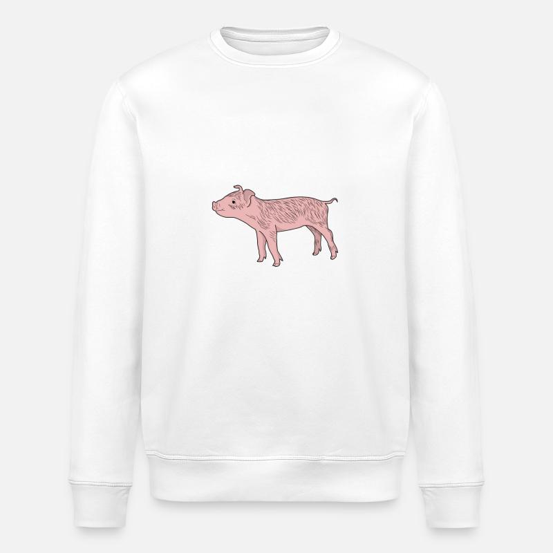 Ferkel Schweinchin - Stanley/Stella Unisex Bio-Sweatshirt ROLLER - Weiß