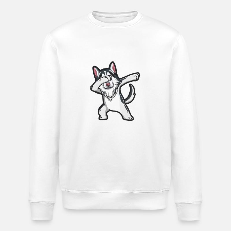 Husky tamponnant - Sweat bio ROLLER Stanley/Stella Unisexe - blanc