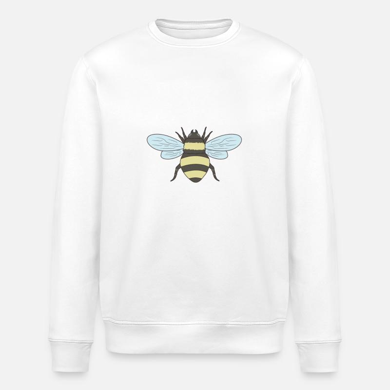 bee - Stanley/Stella ROLLER Unisex Organic Sweatshirt - white