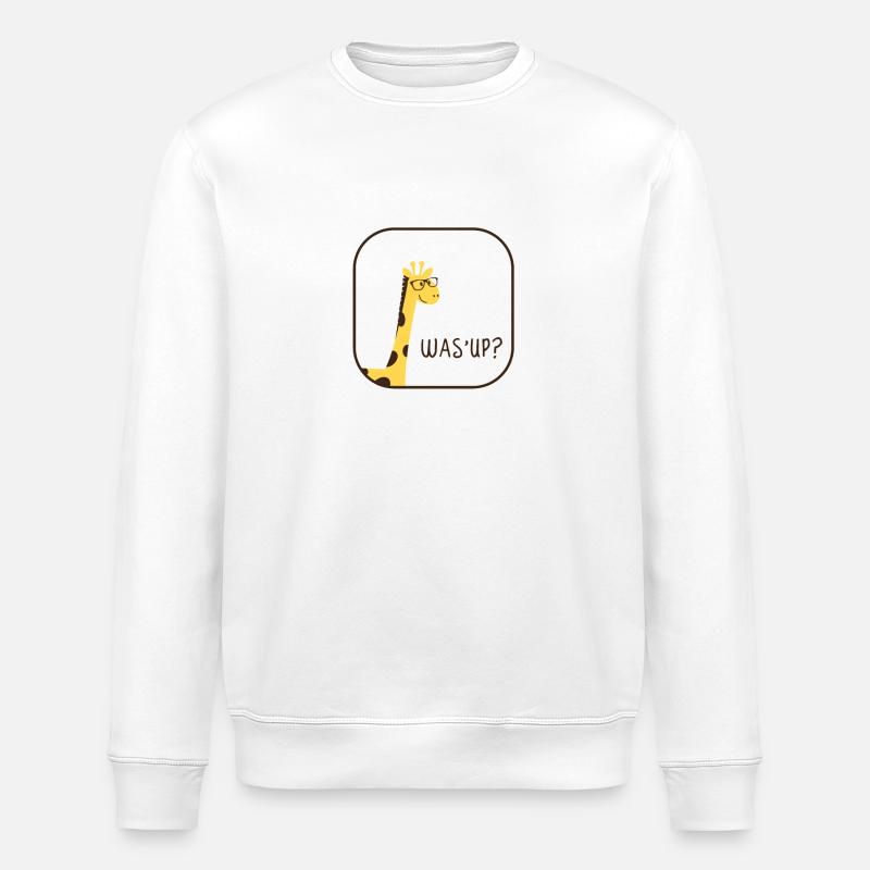 Cute giraffe - Stanley/Stella ROLLER Unisex Organic Sweatshirt - white