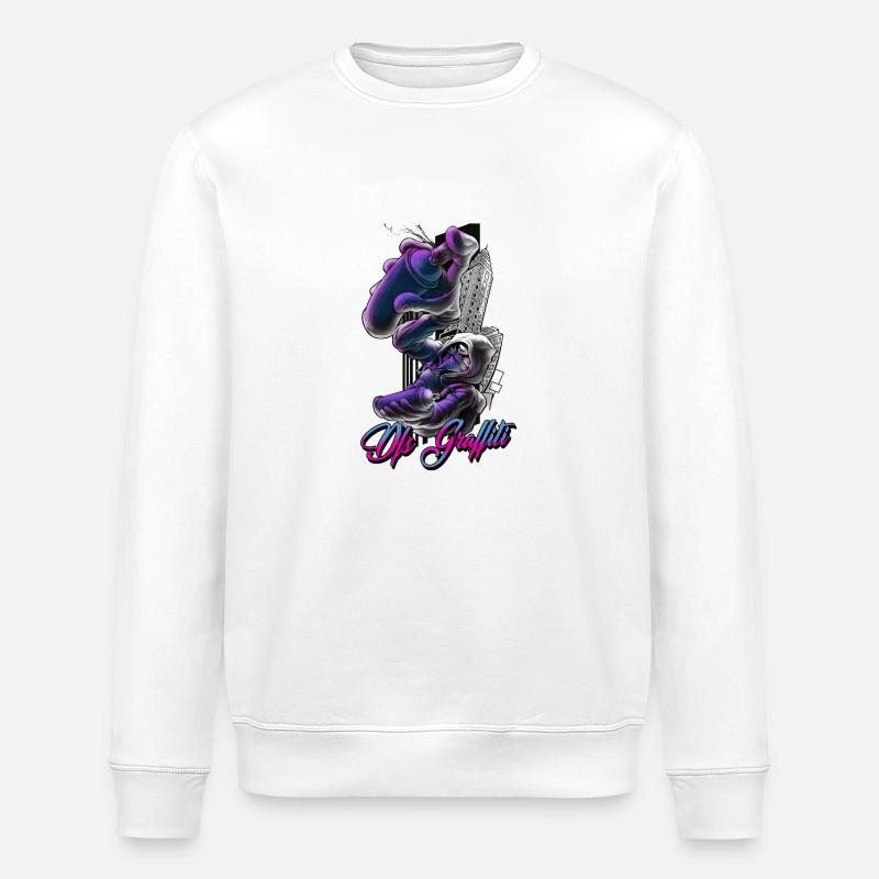 Dfs Graffiti - Stanley/Stella ROLLER Unisex Organic Sweatshirt - white